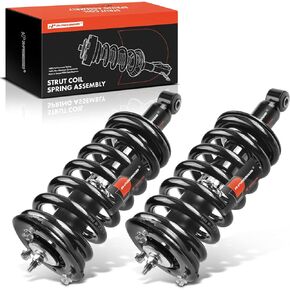 A-Premium Front Pair (2) Complete Strut & Coil Spring Assembly Compatible with Infiniti QX56 2004-2010 & Nissan Armada 2005-2015, Pathfinder Armada, Titan, RWD, Front LH & RH, 710252, E6110ZZ50B