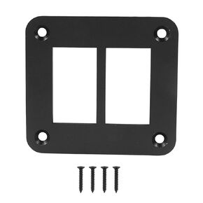 3 Gang Black Switch Shell Bracket， Anodized Aluminium Rocker Switch Panel Housing Holder for Car Boat Marine Trailer Truck RV SUV ATV UTV（with Screws）
