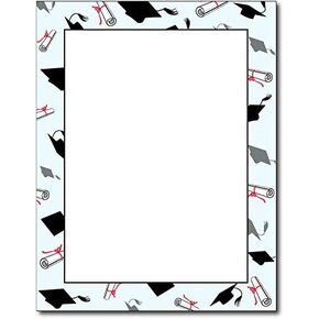 Grad Caps & Diplomas Graduation Stationery Paper - 80 Sheets