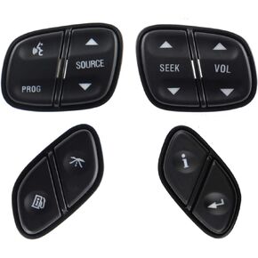 Steering Wheel Control Switch Button Replacement for 2003-2009 Silverado Suburban Tahoe Avalanche GMC Sierra Yukon Escalade Replaces# 21997738, 21997739, 1999442, 1999443