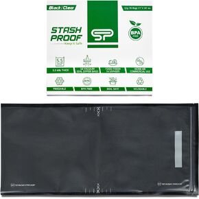 Resealable Zipper Vacuum Seal Bags 11" x 24" (50 Count) 5.5 Mil (Black and Clear) - BPA Free Commerical Grade Food Saver for Storage, Sous Vide, and Meal Prep Sealer Bag
