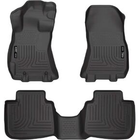 Husky Liners - 99841 Fits 2013-14 Subaru Legacy, 2013-14 Subaru Outback Weatherbeater Front & 2nd Seat Floor Mats Black
