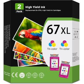 Remanufactured Ink Cartridge Replacement for HP 67XL 67 XL Color for 2700 2700e 2752 2752e 2742e 2755 2755e 4100 4100e 4152e 4155 4155e 6000 6055e 6055 6400 6458 6458e 6452 6455 6455e Printer