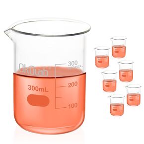2pcs of 1000mL Glass Beaker, Low Form, Graduated 3.3 Borosilicate Glass Beaker Set for Lab, Classroom, Craft, Kitchen,BKLG1000A2
