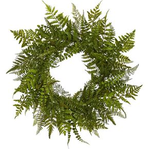 Nearly Natural 24in. Mixed Fern Artificial Wreath