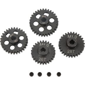 RC Motor Gear,26T 28T 30T 32T 25DP M1 5mm Metal RC Motor Pinion Set,Motor Pinion Gears Accessories for 18 RC Cars