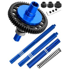 Upgrades Part for 1/10 4x4 Granite,Senton,Vorteks,Big Rock 3S BLX,Aluminum Center Slider Driveshaft & 7075 Metal Spur Gear Slipper Clutch 57T(32dp) with 15T/16T/17T Pinions Gear Sets,Black