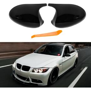 أغطية غطاء المرآة الجانبية متوافقة مع BMW E90 E91 2005-2007، E92 E93 E81 E82 E87 E88 استبدال غطاء مرآة الرؤية الخلفية للباب Pre-LCI لـ 328i 325i، مظهر من ألياف الكربون