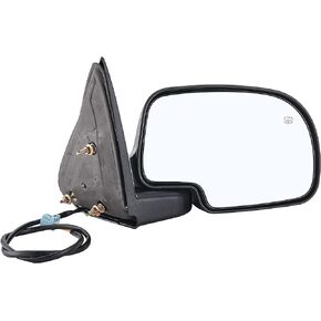 Side View Mirror Replacement Fit for 2003-2006 Chevy Silverado 1500 2500 HD 3500 HD,GMC Sierra 1500 2500 HD,GMC Yukon/Yukon XL 1500 Black Power Adjusted Heated Manual Folding Passenger Side