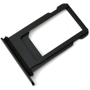 SIM Card Tray Holder with Rubber Waterproof Ring Replacement for Iphone 7 (4.7'') (Black)