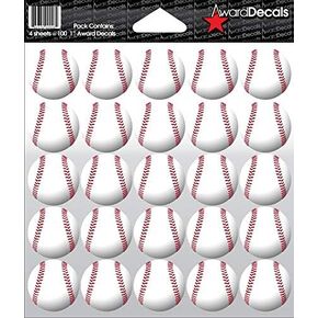 Baseball Glove Sticker Set (100 Decals) 1" The Original Award Decals Premium 20mil Thick Helmet Decals Made in The USA Since 1976