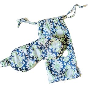 Mary Square Leader of The Pack Blue Leopard 8.5 x 4 Polyester Sleep Mask in Saudi Arabia