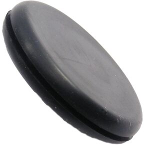 Rubber Plug - Fits 1 1/2" Opening in 1/16" Thick Panel -Grommet Without A Hole Solid Flush Plug Seals Opening in Panels - Provides Finished Appearance on Both Sides of Panel (2 Pack)