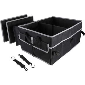 TAHOE TRAILS 21.7" Foldable Trunk Organizer for Car Storage, Reinforced Base Plates, Non Slip Bottom, Securing Straps, 11 External Pockets in Kuwait