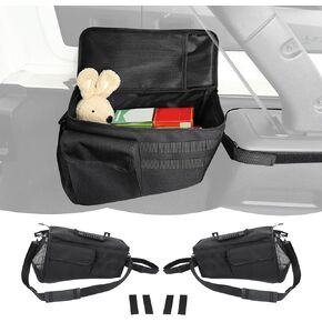 RT-TCZ Rear Trunk Organizer 2PCS,Storage Bag Accessories for Jeep Wrangler JLU 4 Door 2018-2023