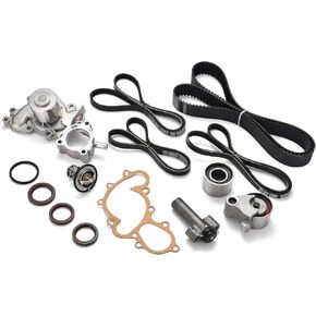 طقم حزام توقيت المحرك مع مضخة مياه متوافقة مع 1995-2004 4Runner Ta-coma Tundra T100 3.4L V6 5VZFE DOHC OE يستبدل # TKT-025 in Kuwait