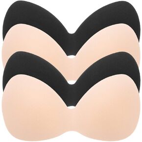 Healvian Bra Pad Insert 4pcs Breathable Bra Enhancer Bra Cups Replacement Bikini Bra Inserts for Sports Bras Bra Push Up Pad M