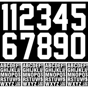 147 Pcs Iron on Numbers Iron on Letters,8 Inch T-Shirt Heat Transfer 0 to 9 Jersey Soft Iron-on Numbers,2 Inch Iron on Letters for DIY Team Uniform Sports T-Shirt Craft Decor (White)