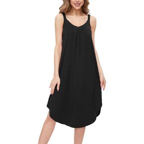 GYS Bamboo Viscose Sleeveless Nightgowns for Women Soft Full Slip Lounge Dress