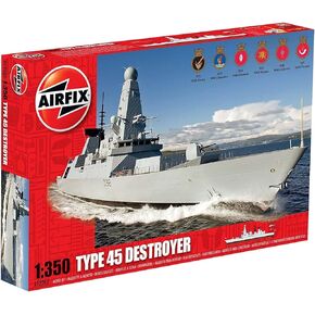 Airfix HMS Daring Type 45 Destroyer Boat Building Kit, 1:350 Scale
