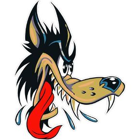 1 pcs Big Bad Wolf Sticker Decal, 5 inches - Vinyl Car Bumper Decal, Truck, Laptop