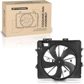 A-Premium Engine Radiator Cooling Fan Assembly Compatible with Select Cadillac Models - SRX 2009, CTS 2009-2014, STS 2009-2011 - Replace# 19351719, 25881833