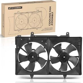 A-Premium Engine Radiator Cooling Fan Assembly Compatible with Select Nissan Models - Quest 2004-2009, 3.5L - Replace# 214825Z000, 214868J000