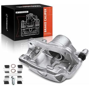 A-Premium Disc Brake Caliper Assembly with Bracket Compatible with Select Acura and Honda Models - Accord 2003-2017, Civic 2013-2020, CR-Z 2016, Fit 2013-2014 - Front Right Passenger Side
