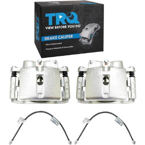 TRQ Front Brake Caliper Set Compatible with 2002-2006 Cadillac 1999-2007 Chevrolet 99-07 GMC