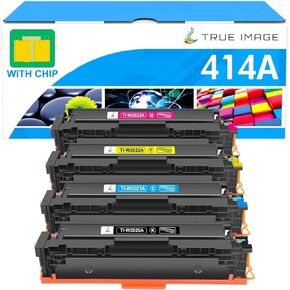 414A Toner Cartridges 4 Pack: MFP M479fdw with Chip Compatible Replacement for HP 414A 414X 2020A for HP Color Laserjet Pro MFP M479fdw M454dw M479fdn M454dn Printer Ink High Yield (K/C/M/Y)