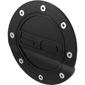 ACROPIX Stick-on Fuel Filler Gas Lid Door Decoration Cover for Mustang - Pack of 1 Black