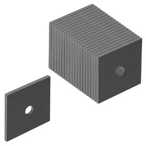 20 Pcs Square Plate Washer 3/8"(ID) x2"x2",Small Hole Square Shims Accept for 3/8 Bolt,Thickness 3mm Bearing Plate Fastener Square Flat Washer,Plain Finish