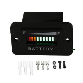 X AUTOHAUX 48V LED Battery Indicator Golf Cart Battery Gauge 48 Volt LED Battery Meter Club Car Battery Fuel Meter for EZGO for Yamaha Golf Cart Club Car Forklift Digital Voltmeter Gauge