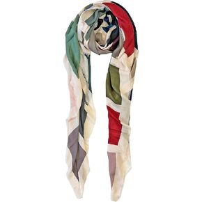 Italian Collection Color Block Micromodal Silk Scarf in Multicolor in Saudi Arabia