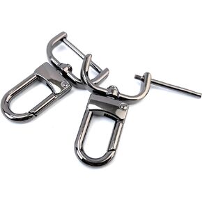 VersaKits 4 Pcs Heavy Duty Detachable Swivel Lobster Claw Clasps Screw in Shackle 1 Inch Brass Replacement Snap Hooks Trigger Clips