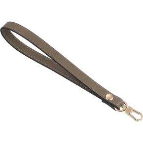 uxcell Leather Wristlet Strap, 7.48" Hand Wrist Lanyard Leather Replacement Wrist Strap for Clutch Wallet Keychain Bag DIY (Begin, Gold)