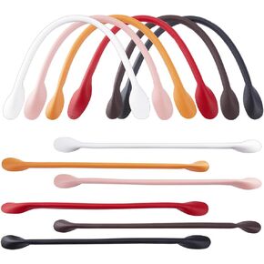 PH PandaHall 14pcs PU Leather Bag Handles 16.5" Sew On Bag Handles 7 Colors Short Handbag Strap Replacement Handles with Ear Shape End Holes for Crochet Bags Purse Wallet Tote Bag Making Supplies