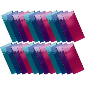 حافظة أقلام منزلق من Better Office Products، علبة بها 24 قطعة، بلاستيك بولي شبه صلب مع زر للإغلاق، ألوان متنوعة