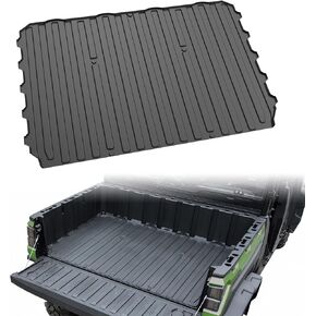 Rubber Bed Mat Liner for Ranger XP 1000, TPE Rear Cargo Bed Mat All Weather Protector Slush Liner for Polaris Ranger XP 1000 Crew 2018-2024 Accessories