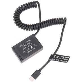 Fotga USB Type-C USB-C Power Adapter Cable + Decoded LP-E17 Dummy Battery DR-E18 for Canon R8 R10 RP 77D 200D 250D 750D 760D 800D 850D T6i T6s T7i T8i SL2 SL3 8000D 9000D PD Power Delivery Power Bank