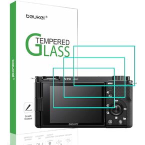 beukei (3 Pack) Designed for Sony Alpha ZV-E10 ZVE10 ZV-1F ZV1F ZV-1 II ZV-1 ZVI ZV1II Camera Screen Protector Tempered Glass, 9H Hardness