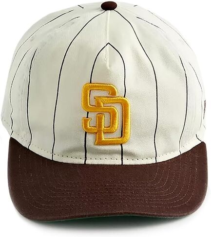 عصر جديد SD سان دييغو بادريس ريترو مقلمة قبعة لاعب الجولف Snapback، قبعة قابلة للتعديل in Kuwait