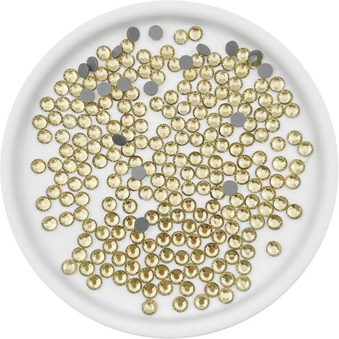 4500Pcs Hotfix Rhinestones Bulk, Crystal Clear AB Rhinestones for Crafts Clothes DIY Decoration,SS10,2.8-3MM(XS013 - Light Yellow) in Kuwait