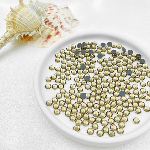 4500Pcs Hotfix Rhinestones Bulk, Crystal Clear AB Rhinestones for Crafts Clothes DIY Decoration,SS10,2.8-3MM(XS013 - Light Yellow) in Kuwait