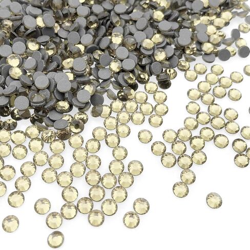 4500Pcs Hotfix Rhinestones Bulk, Crystal Clear AB Rhinestones for Crafts Clothes DIY Decoration,SS10,2.8-3MM(XS013 - Light Yellow) in Kuwait