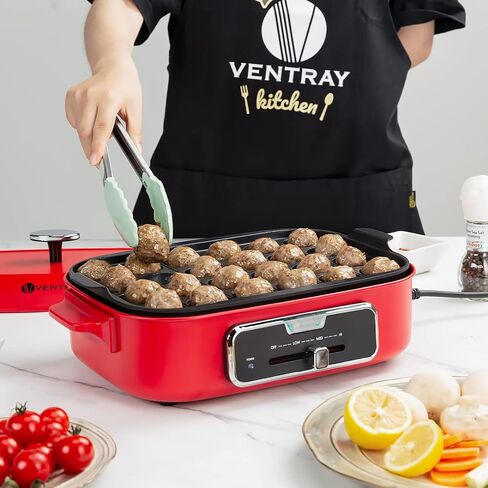 Ventray Nonstick 4-Quart Deep Hot Pot Plate for Hotpot, Soup, Paella, Pasta Pot Cooker, Large Cook pot, Multifunctional Removable Die Casting Aluminum Plate Replacement Electric Grill in Saudi Arabia