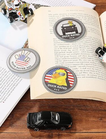 شارة سيارة معدنية بشعار البطة، ملصق شعار سيارة معدني دائري ثلاثي الأبعاد من QMPARTS، ملصق شعار سيارة 4×4 متوافق مع شاحنات مركبات رانجلر شيروكي (تصنيف الموجة) in Kuwait