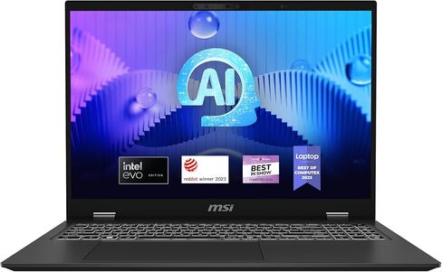 كمبيوتر محمول MSI Prestige 16 AI Evo: Intel Ultra 7-155H، شاشة 16 بوصة UHD+ OLED، 32 جيجابايت DDR5، 2 تيرابايت NVMe SSD، HDMI، قارئ بطاقة SD، Win 11 Pro: Stellar Gray B1MG-020US in Saudi Arabia