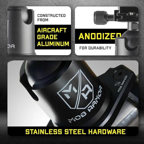 Mob Armor Grip Combo سريع الإصدار Maxx Direct Mount - حامل للخدمة الشاقة، آلية التحرير السريع، حامل رأس كروي سهل الضبط، عالمي ومرن لمعظم الأجهزة اللوحية، خياران للتركيب للسيارة والمزيد in Kuwait