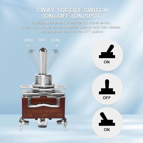 AITRIP 4 Pack Waterproof Toggle Switch ON-Off-ON 30A 12VDC/15A 250VAC 3 Pin 3 Position Marine SPDT Switch with Weatherproof Boot Cap Cover for Marine Boat Auto Winch Reverse 3 Position SPDT in Saudi Arabia